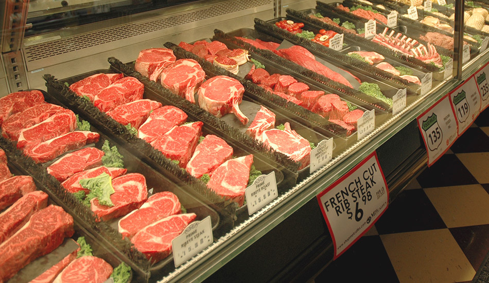 Meat display case